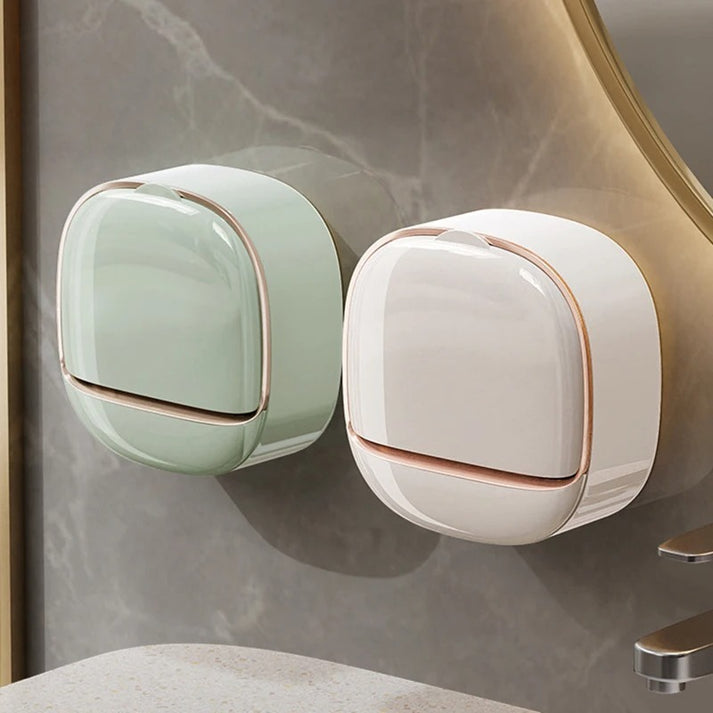 2PC Soap Box Wall Mounted Light Luxury Soap Holder