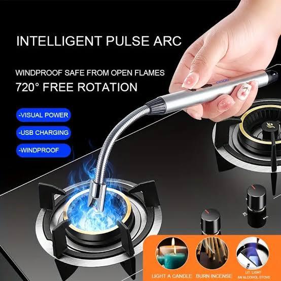 Rechargeable Arc Light Metal | Kitchen USB Arc Lighter With Hanging Hook