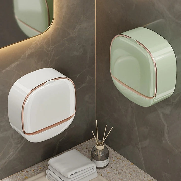 2PC Soap Box Wall Mounted Light Luxury Soap Holder