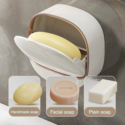 2PC Soap Box Wall Mounted Light Luxury Soap Holder