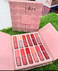12 Pcs Mocallure High Pigmented Velvet Lip Gloss Set | Long Lasting Multicolor Liquid Lipstick Collection