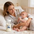 Hands-Free Baby Feeding Bottle | BPA-Free Anti-Colic Baby Milk Bottle with Silicone Straw
